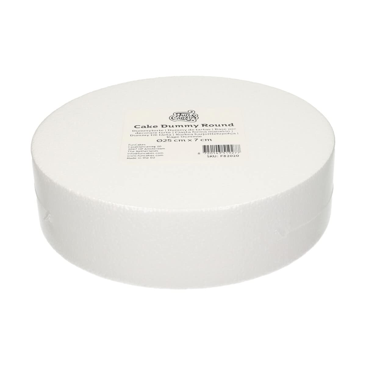 funcakes-cake-dummy-round-styropor-torte-25-x-7-cm image 1