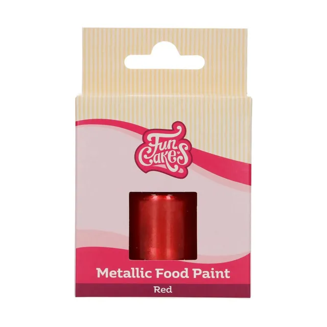 funcakes-metallic-food-paint-lebensmittelfarbe-red-30-ml image 1