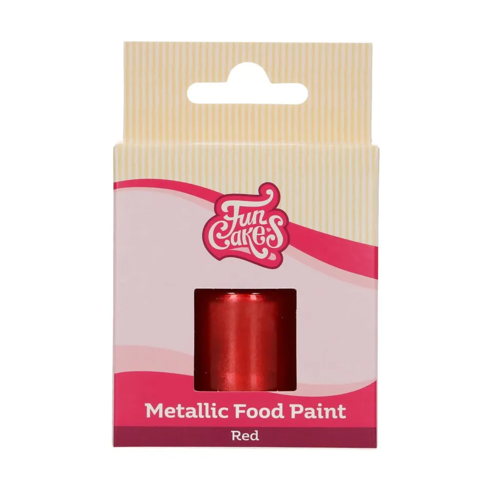 funcakes-metallic-food-paint-lebensmittelfarbe-red-30-ml image 1