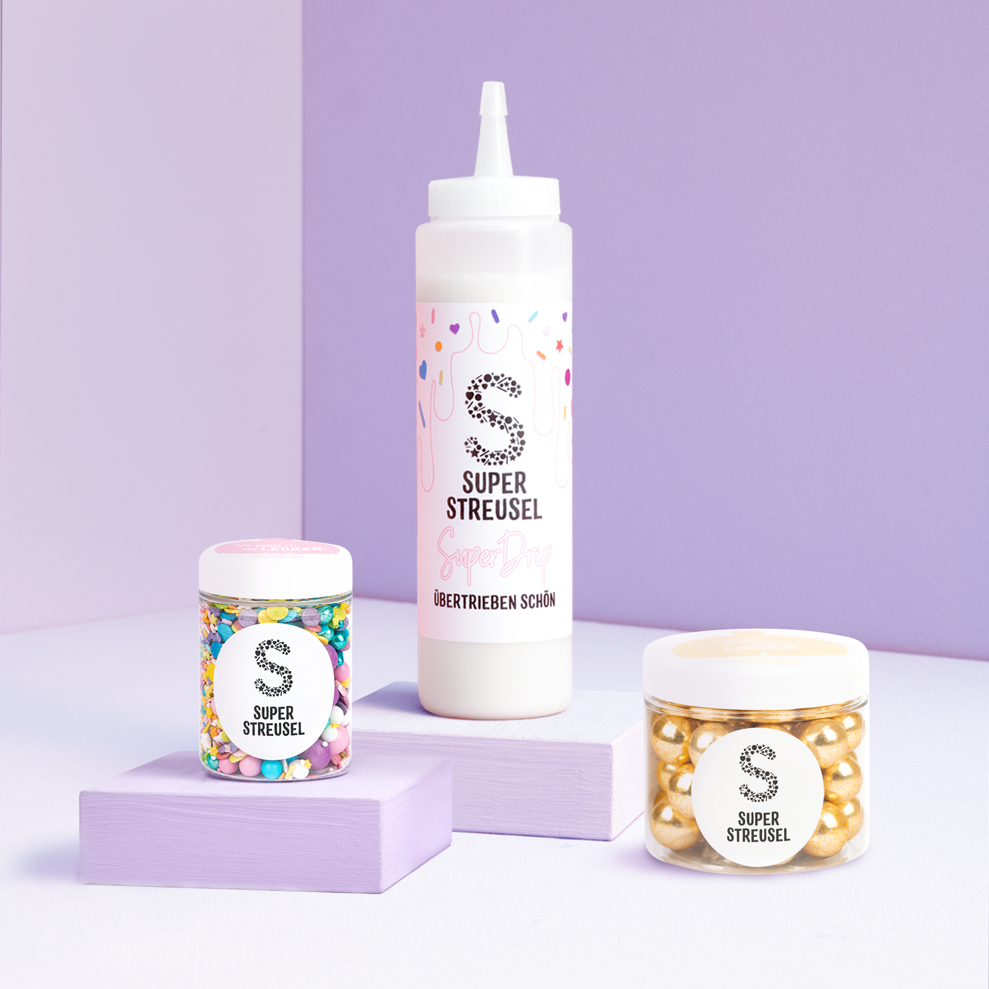 super-streusel-bestsellerset-streuselmix-konfettiparade-superdrip-wei-set image 1