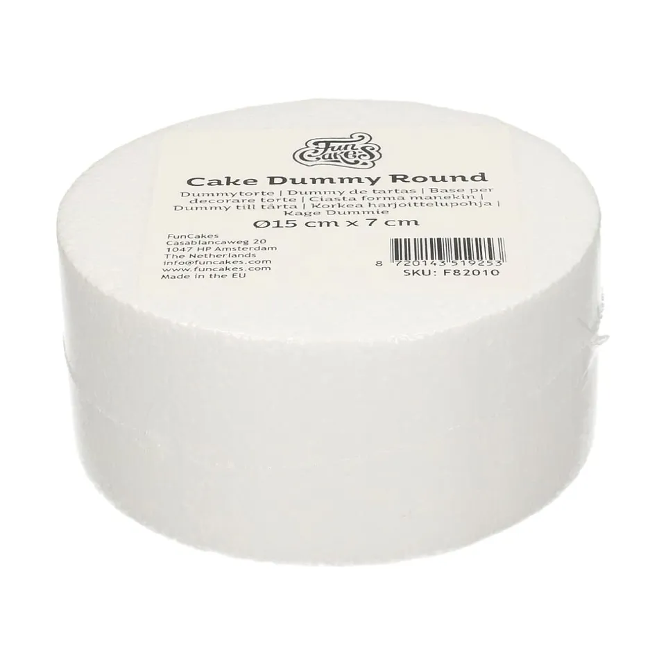 funcakes-cake-dummy-round-torten-dummy-15-5-cm-x-7-cm-wei image 1