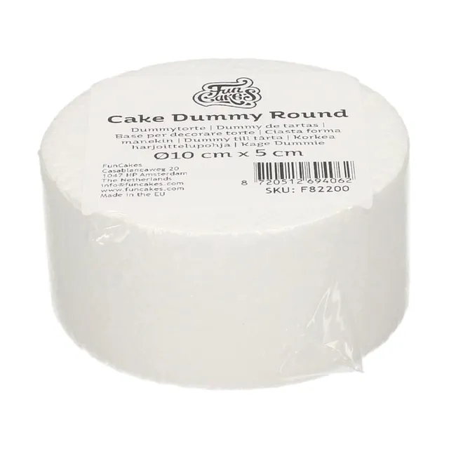 funcakes-cake-dummy-round-styropor-torte-10-x-5-cm image 1