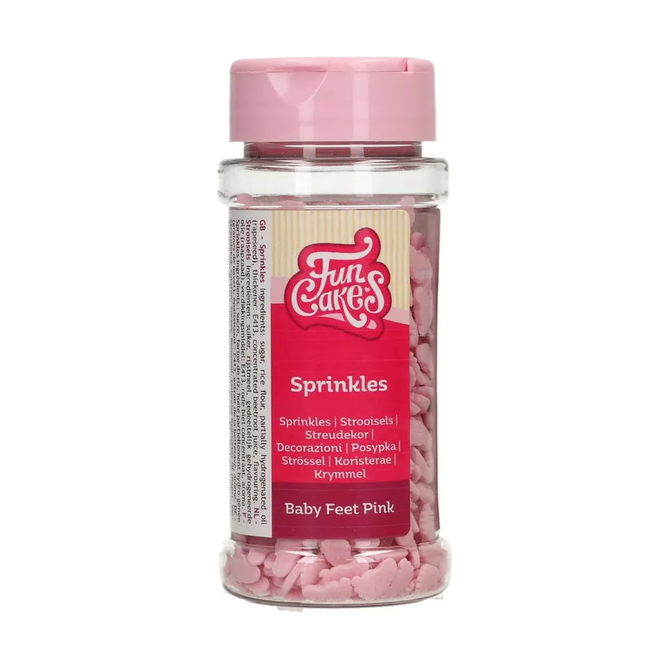 funcakes-sprinkles-baby-feet-pink-zuckerstreusel-55-g image 1