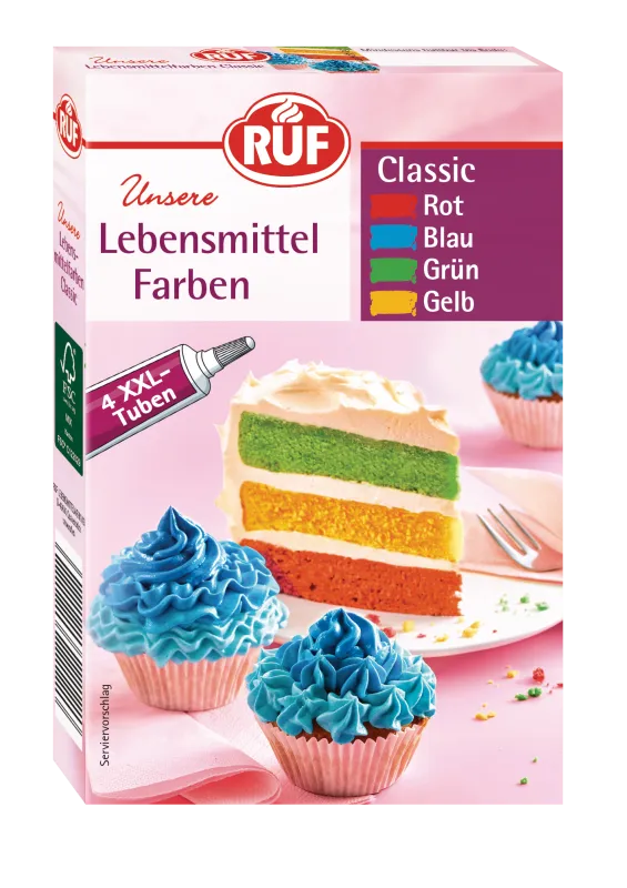 ruf-lebensmittelfarbe-classic-4-farben-rot-blau-gr-n-gelb-zum-backen-dekorieren image 1