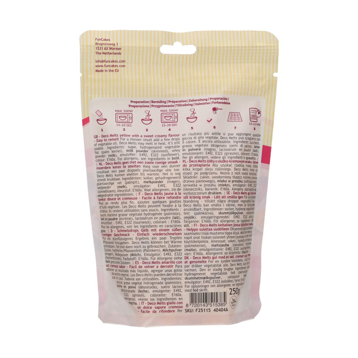funcakes-deco-melts-gelb-250-g image 2