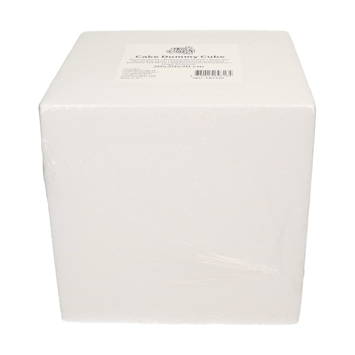funcakes-cake-dummy-eckig-styropor-torte-20-x-20-x-20-cm image 2