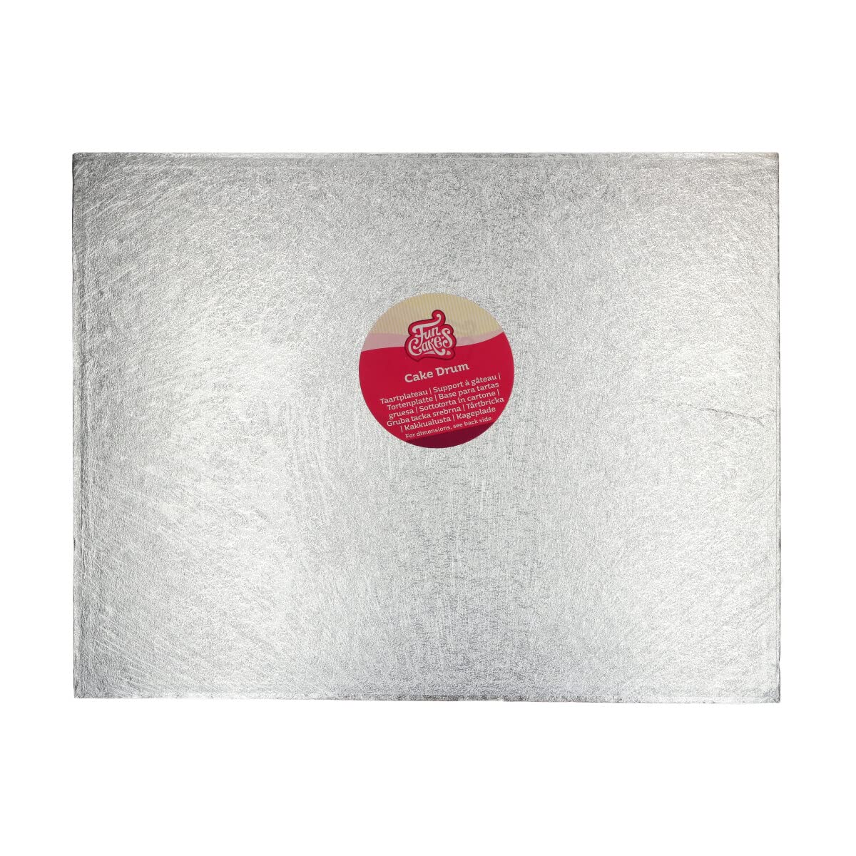 funcakes-cake-drum-rechteckig-tortenunterlage-silber-45-5-x-35-5-cm image 1