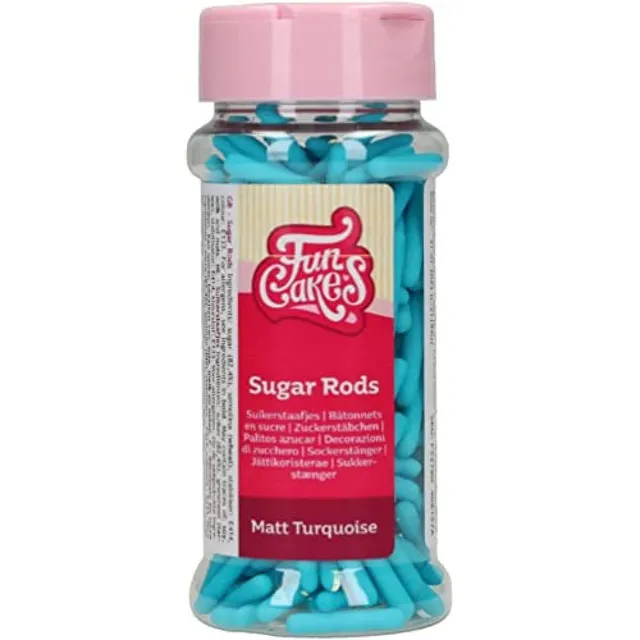 funcakes-matte-sugar-rods-xl-t-rkis-zuckerstangen-ca-2-cm-70-g image 1