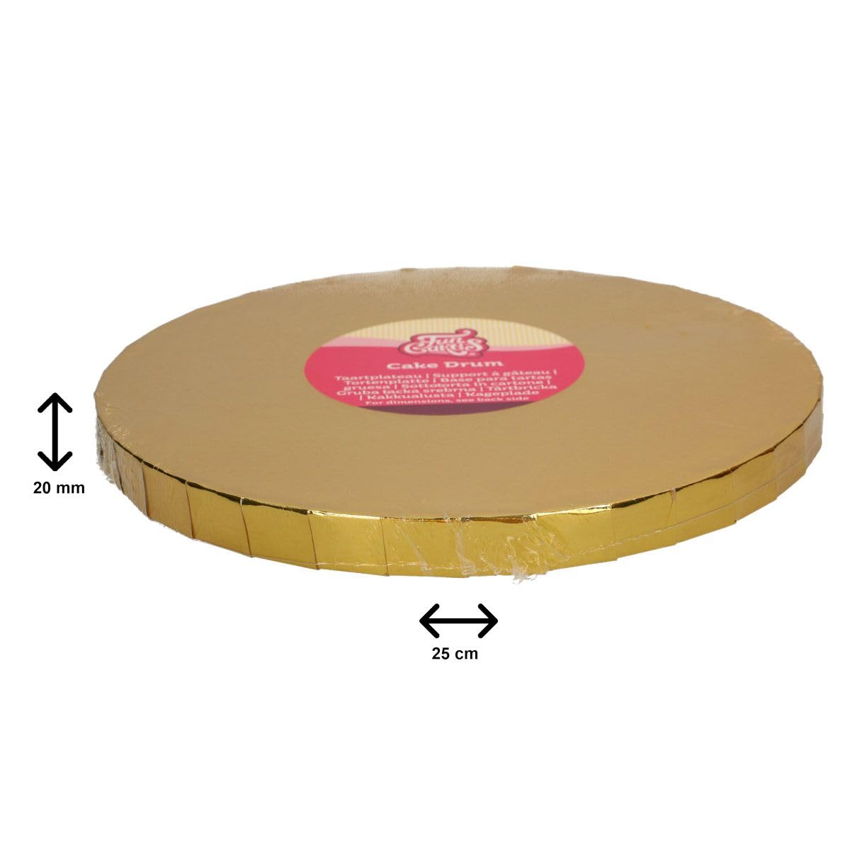 funcakes-cake-drum-rund-gold-tortenunterlage-25-cm image 2