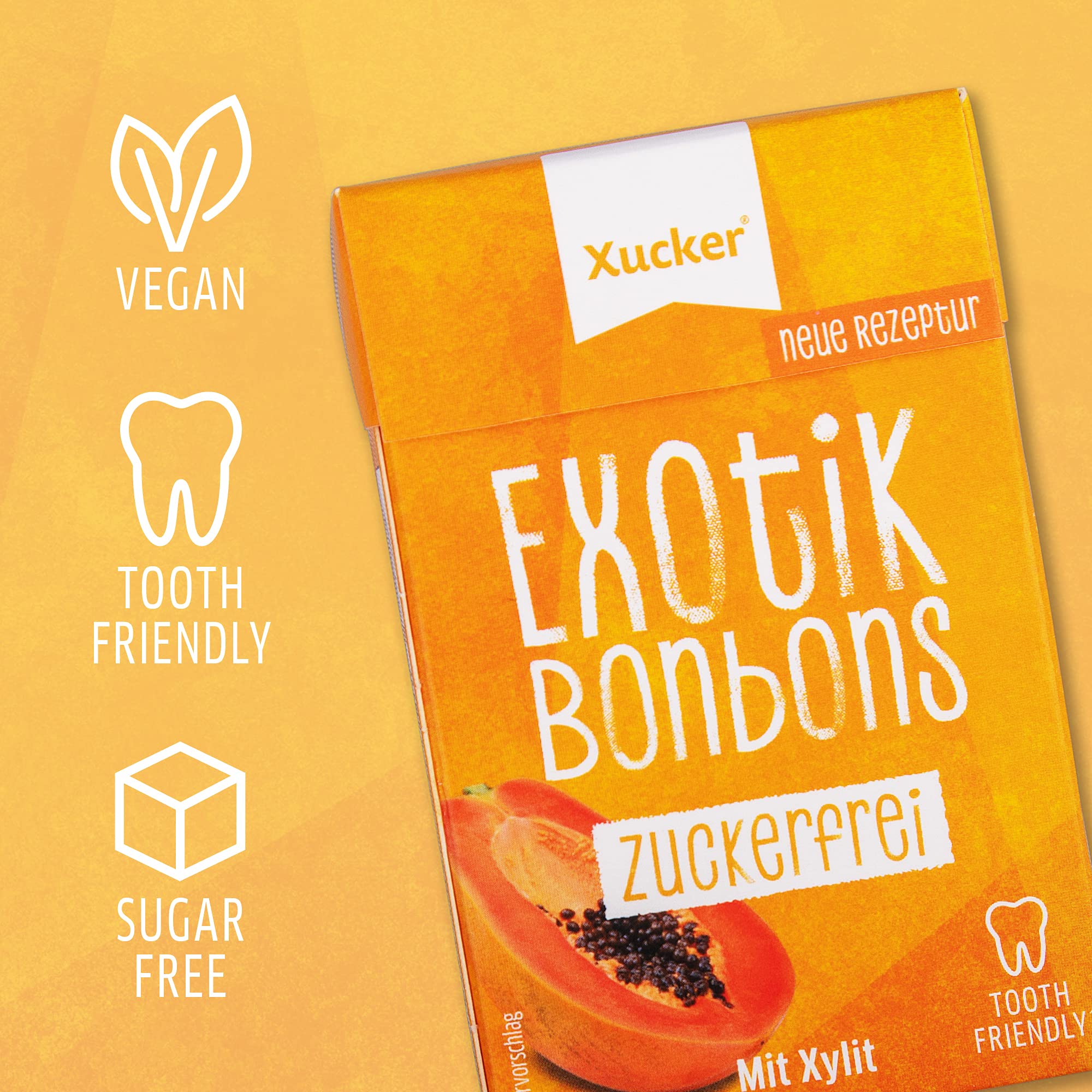 xucker-xylit-bonbons-exotik-zuckerfrei-zahnpflegebonbons-50-g image 2