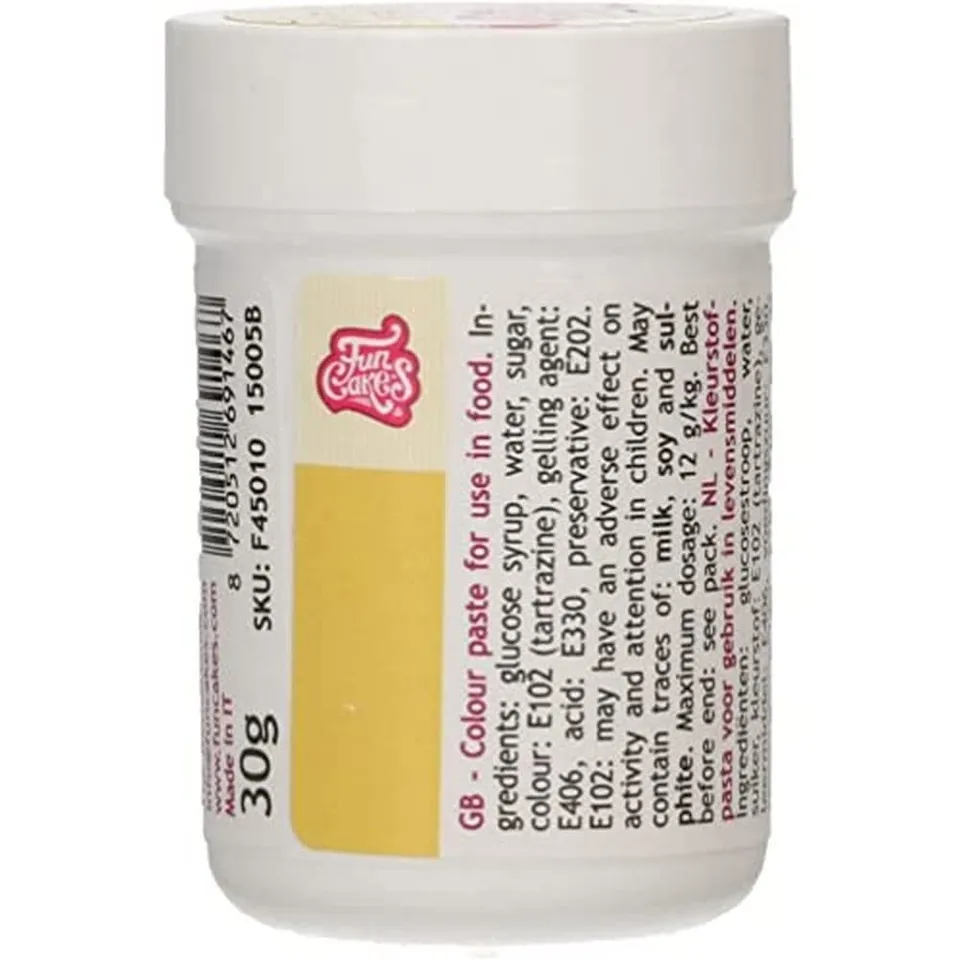 funcakes-lebensmittelfarbpaste-gel-yellow-30-g image 1