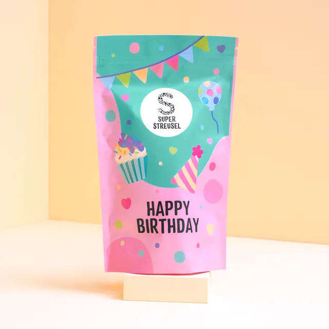 super-streusel-geschenkt-te-happy-birthday-papiert-te image 1