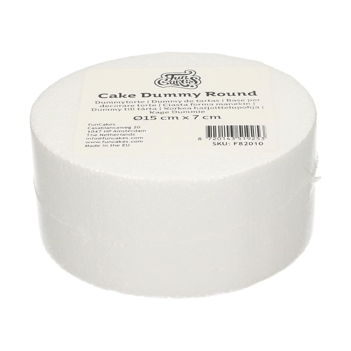 funcakes-cake-dummy-round-torten-dummy-15-5-cm-x-7-cm-wei image 1