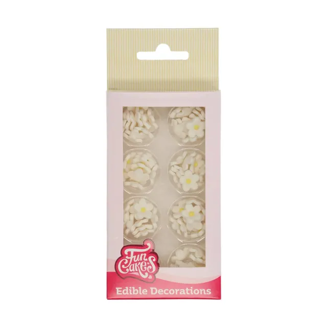 funcakes-sugar-decorations-white-flowers-wei-e-blumen-zuckerfiguren-64-st-ck image 1