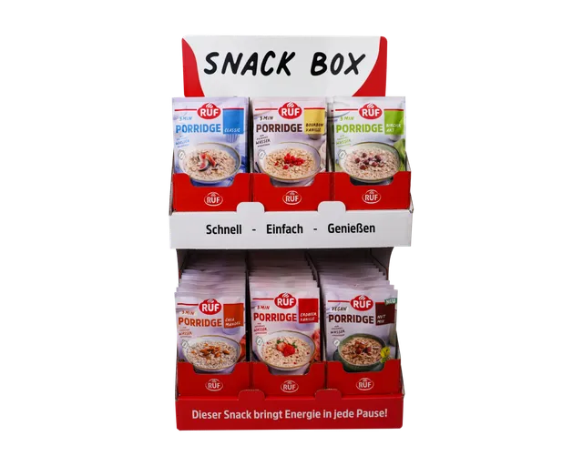 ruf-snack-box-starter-set-classic-porridge-display-box-mit-78-portionen-in-6-sor image 1