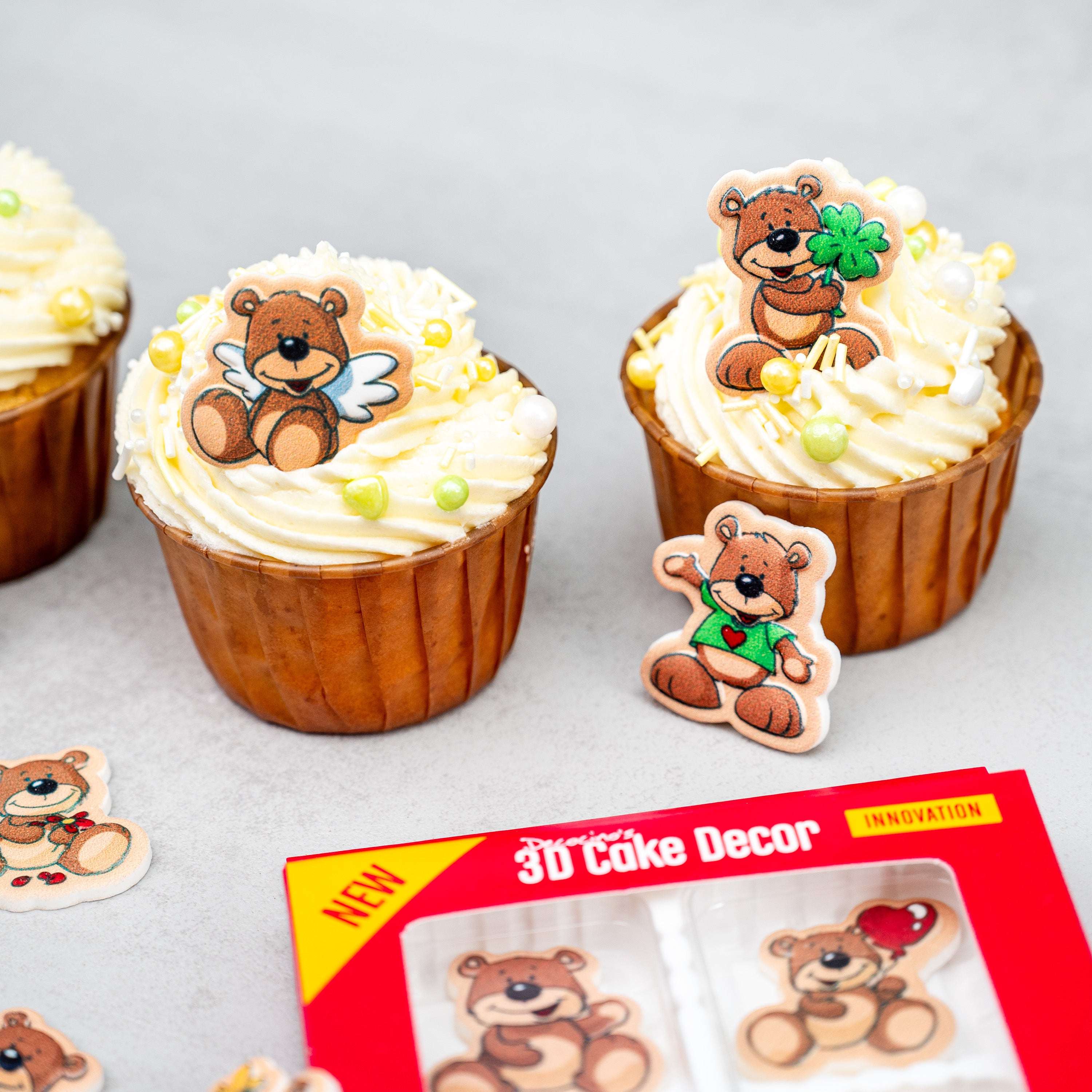 decocino-3d-cake-decor-b-rchen-8-st-ck-zuckerdekor-teddy image 3