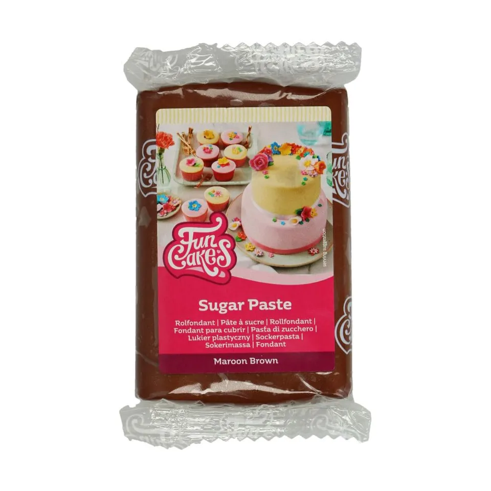 funcakes-rollfondant-zuckerpaste-maroon-brown-250-g image 1
