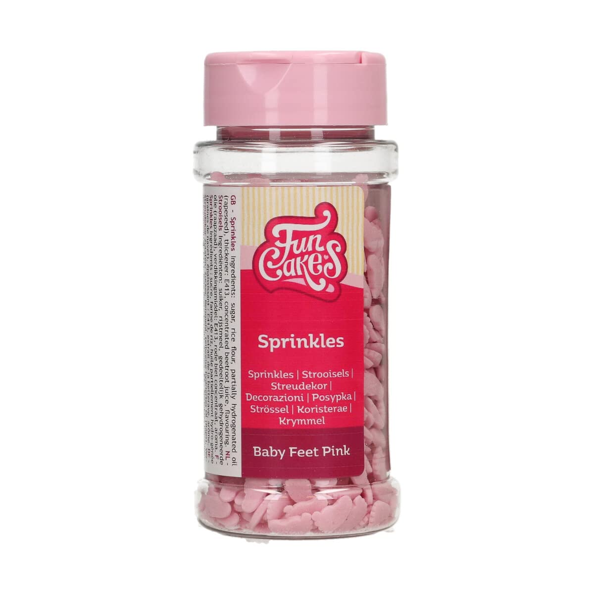 funcakes-sprinkles-baby-feet-pink-zuckerstreusel-55-g image 1