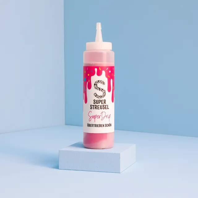 super-streusel-superdrip-pink-kuchenglasur-in-der-flasche-mit-vanille-schoko-ges image 1