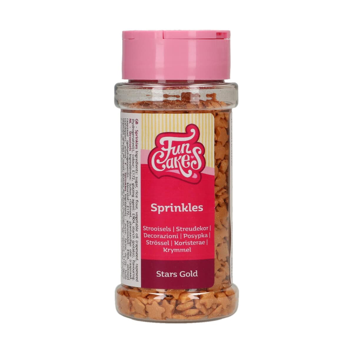 funcakes-sprinkles-stars-gold-goldene-zuckersterne-60-g image 1