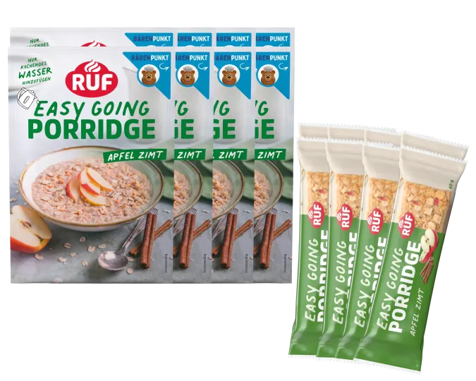 ruf-apfel-zimt-porridge-riegel-16-st-ck-8x-porridge-beutel-8x-riegel image 1