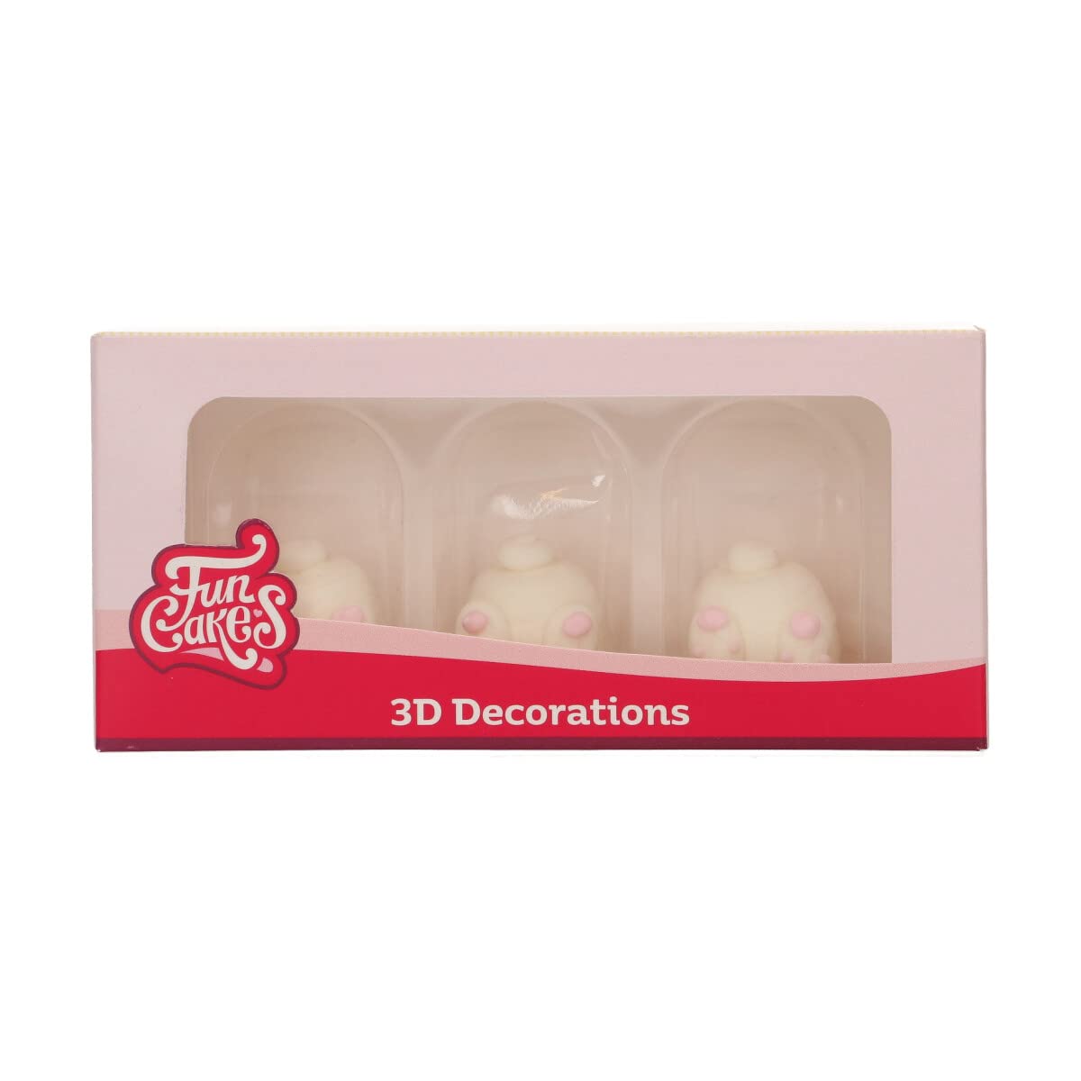 funcakes-sugar-decorations-zuckerfiguren-3d-bunny-butts-hasenhinterteile-3-st-ck image 1