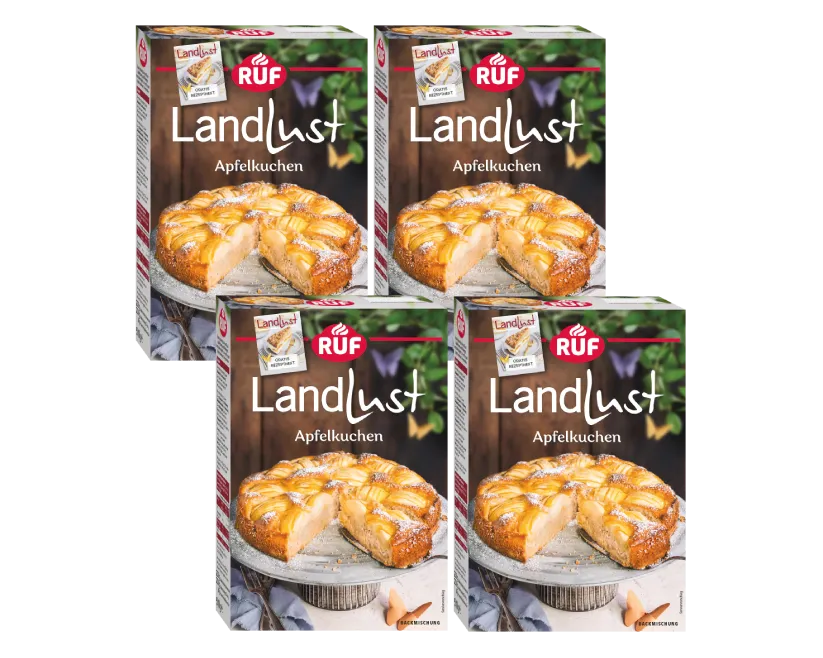 ruf-landlust-apfelkuchen-backmischung-set-4-st-ck-dinkel-apfelkuchen image 1