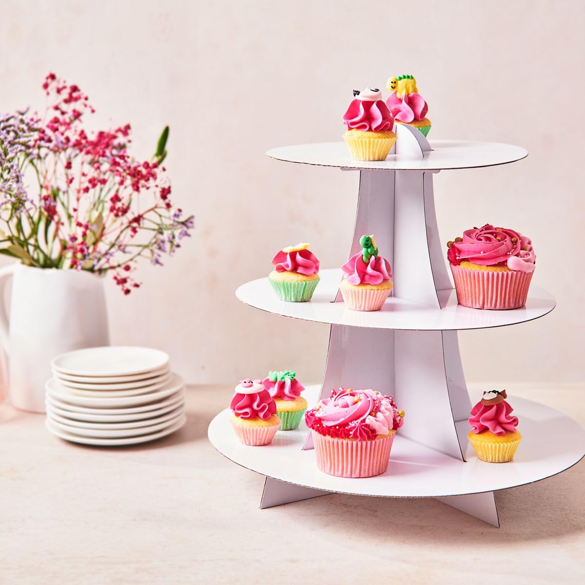 funcakes-cupcake-stand-3-tier-tortenst-nder-3-etagen-white image 1
