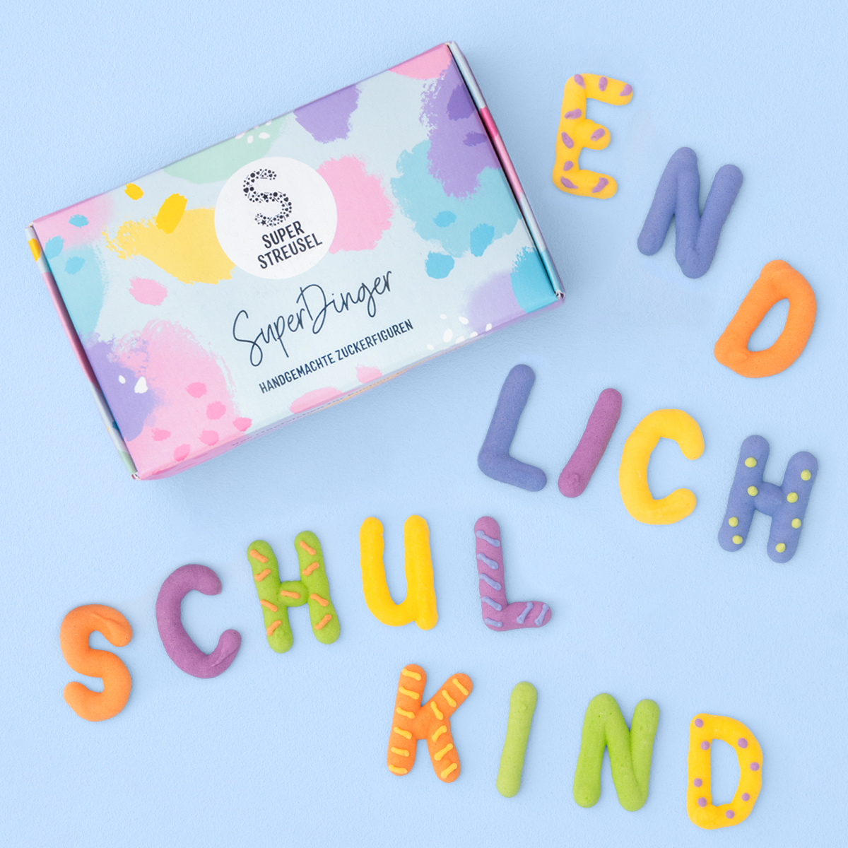 super-streusel-superdinger-endlichschulkind-zuckerfiguren image 1