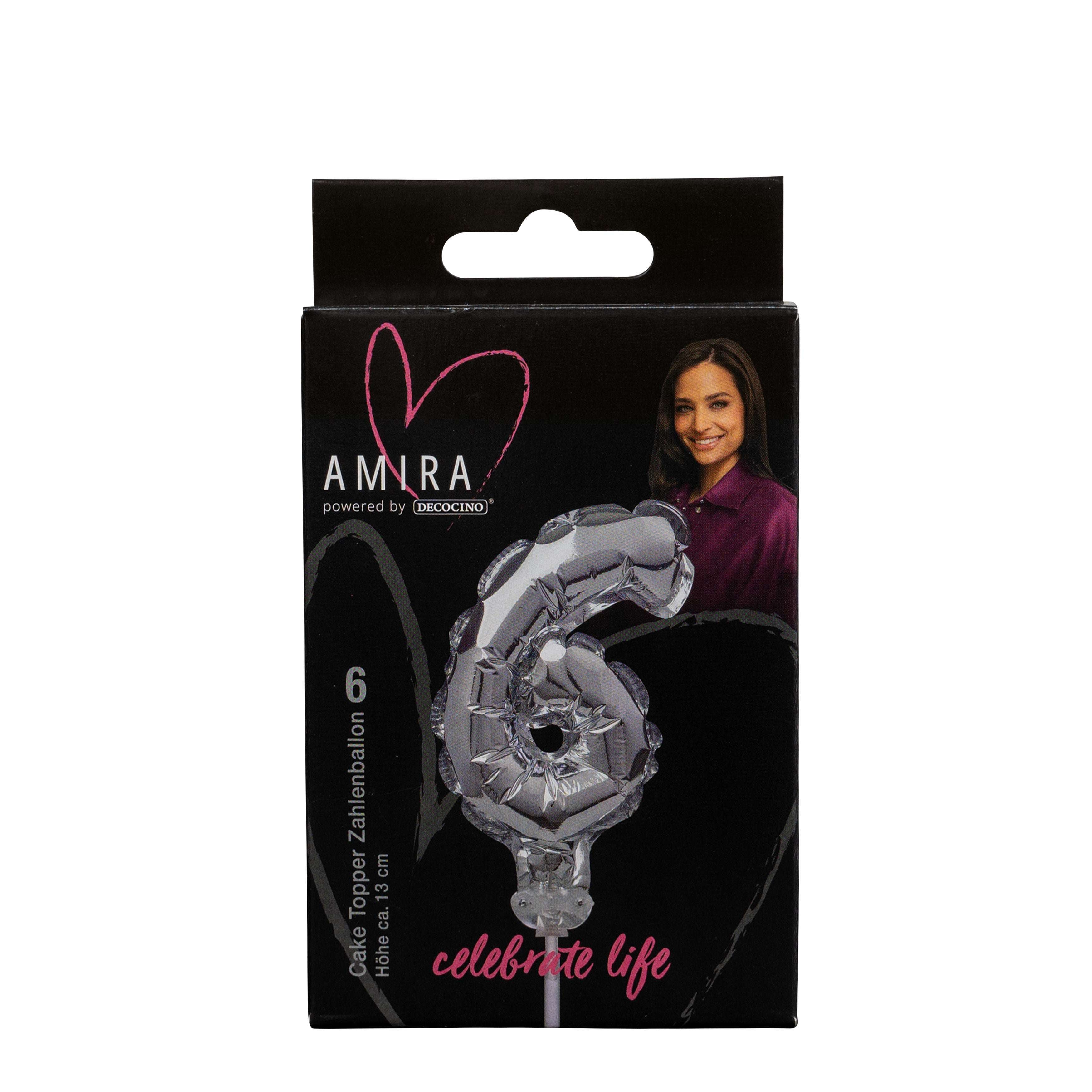 decocino-zahlenballon-6-silber-cake-topper-by-amira image 1