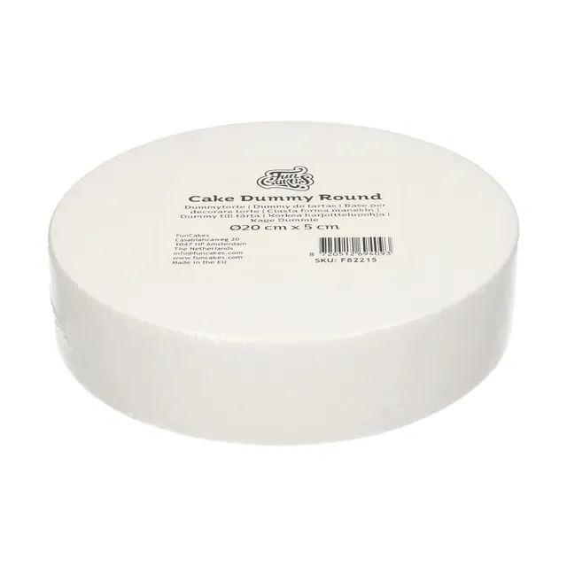 funcakes-cake-dummy-round-styropor-torte-rund-20-x-5-cm image 1