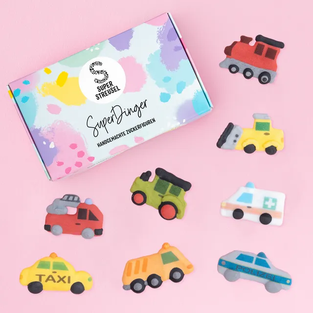 super-streusel-superdinger-fahrzeugfamilie-zuckerfiguren-autoset image 1