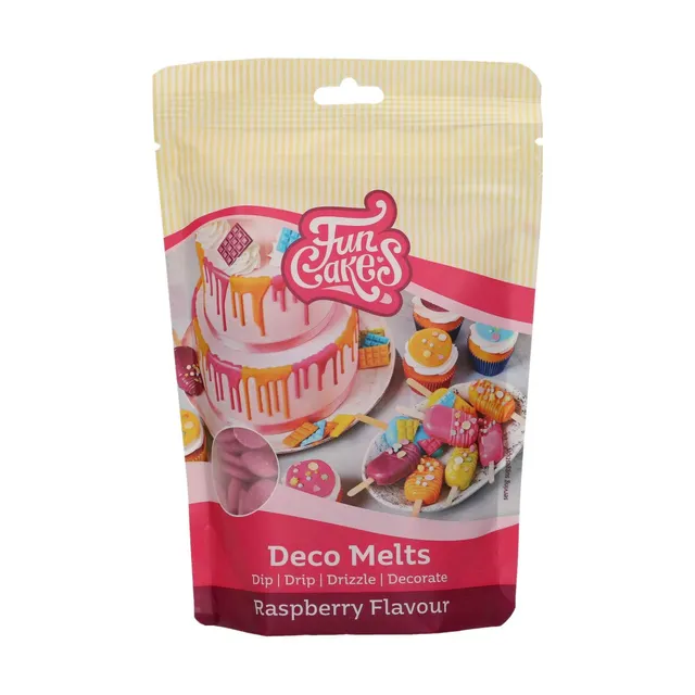funcakes-deco-melts-himbeere-pink-schmelzdrops-mit-himbeergeschmack-250-g image 1