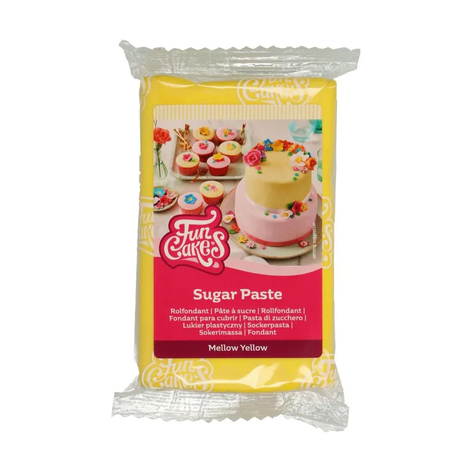 funcakes-zuckerpaste-rollfondant-mellow-yellow-250-g image 1