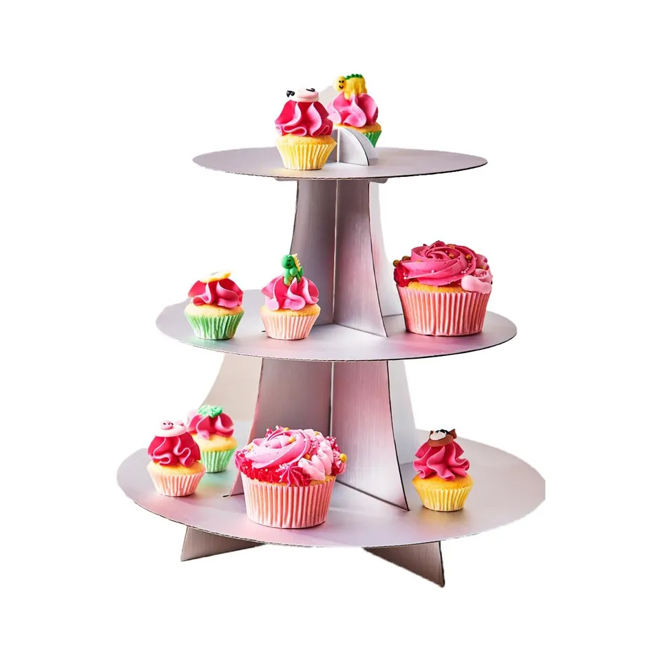 funcakes-cupcake-stand-3-tier-tortenst-nder-3-etagen-silber image 1