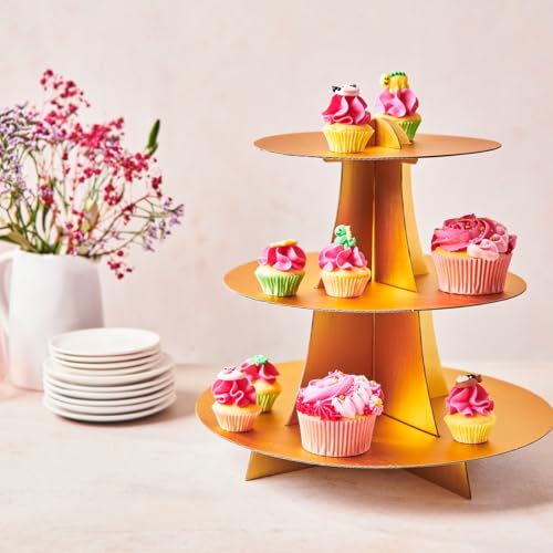 funcakes-cupcake-stand-3-tier-tortenst-nder-3-etagen-gold image 4