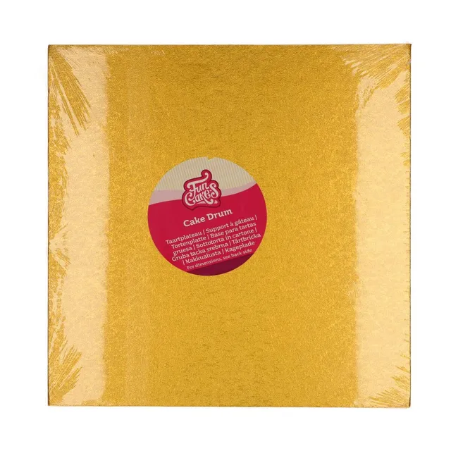 funcakes-cake-drum-square-tortenunterlage-gold-30-5-cm image 1