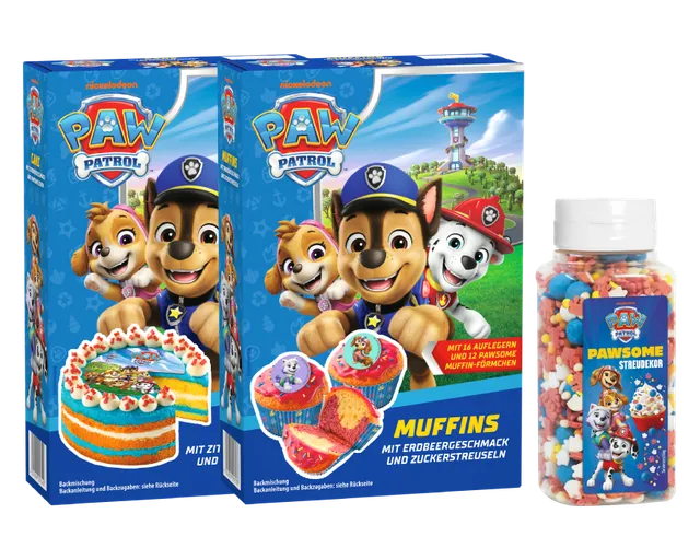 ruf-paw-patrol-backset-3-st-ck-muffins-orange-mit-zuckerstreuseln image 1