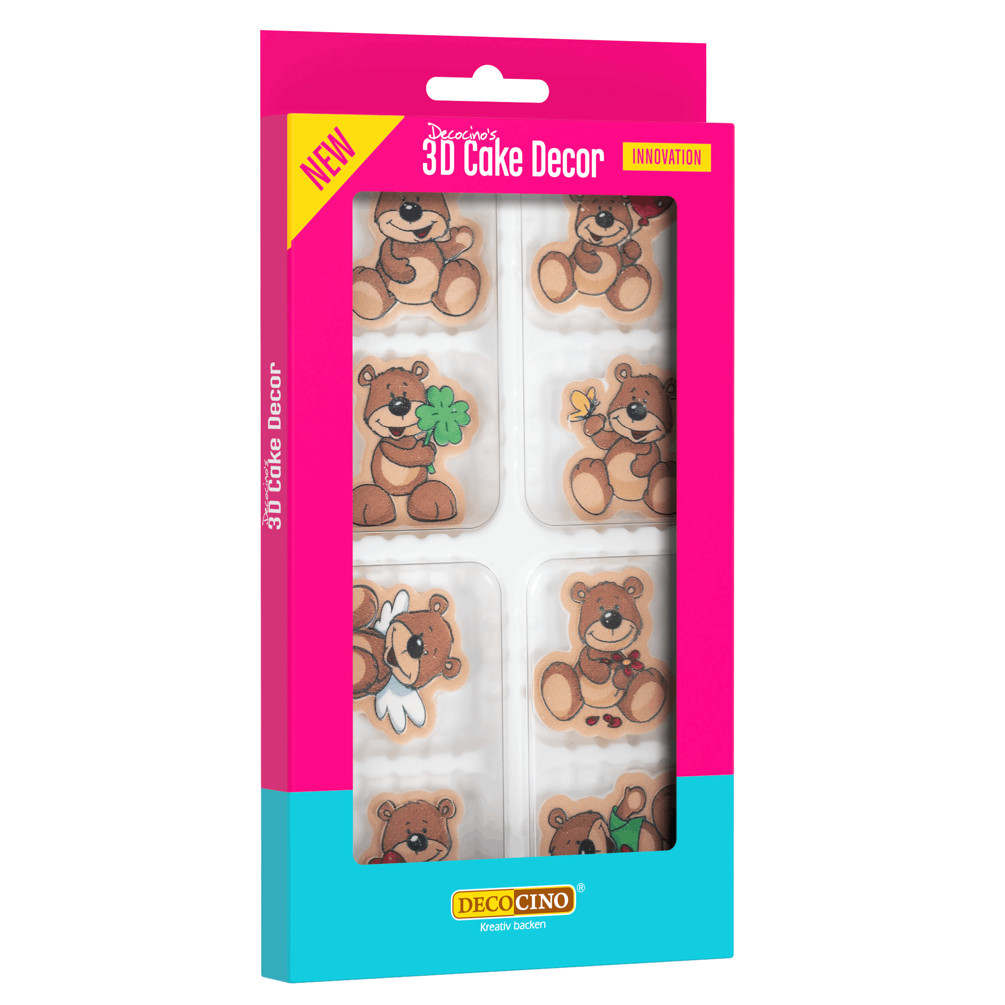decocino-3d-cake-decor-b-rchen-8-st-ck-zuckerdekor-teddy image 1