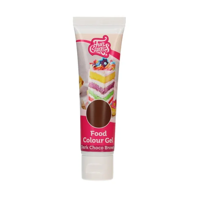 funcakes-food-colour-gel-lebensmittelfarbe-dark-choco-brown-30-g image 1