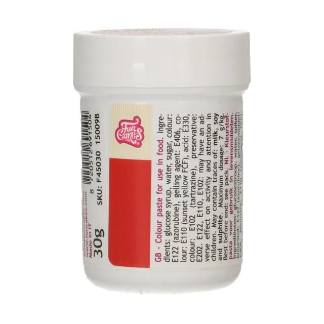 funcakes-food-colour-paste-lebensmittelfarbpaste-christmas-red-30-g image 1