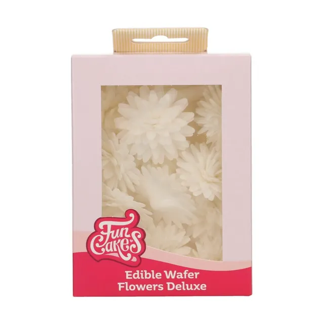 funcakes-edible-wafer-flowers-essbare-blumen-pompom-daisy-white-12-st-ck image 1