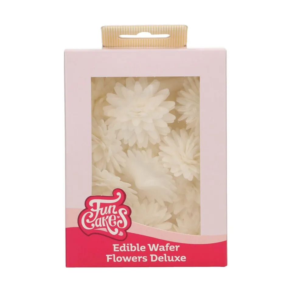 funcakes-edible-wafer-flowers-essbare-blumen-pompom-daisy-white-12-st-ck image 1