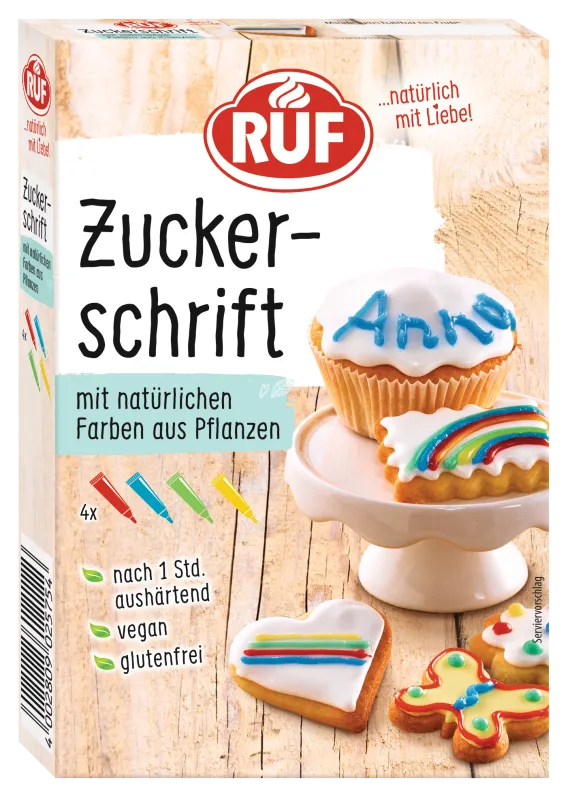 ruf-zuckerschrift-4-farben-rot-blau-gr-n-gelb-mit-nat-rlichen-pflanzenfarben image 1