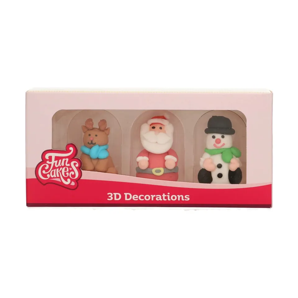 funcakes-sugar-decorations-zuckerfiguren-3d-christmas-rudolph-weihnachtsmann-und image 1