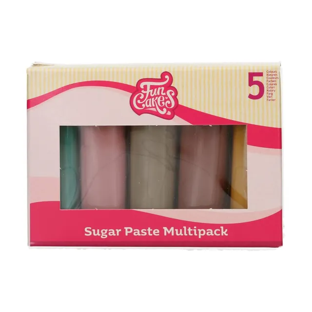 funcakes-rollfondant-multipack-earth-5x100-g-tortendekoration image 1