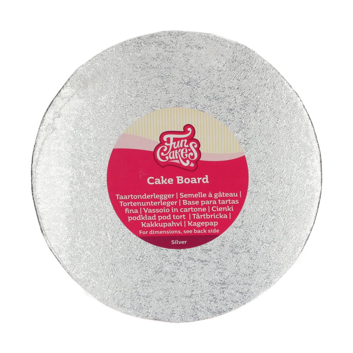 funcakes-cake-board-round-tortenunterlage-silber-22-5-cm-1-st-ck image 1