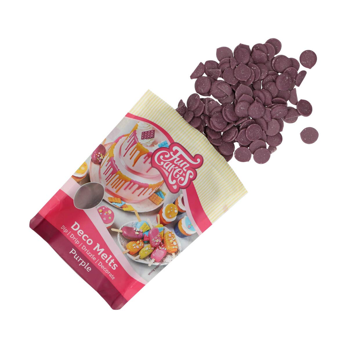 funcakes-deco-melts-lila-schmelzdrops-zum-dippen-und-drippen-250-g image 3