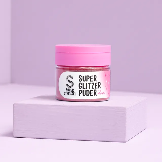 super-streusel-superglitzerpuder-rosa-essbarer-glitzer image 1