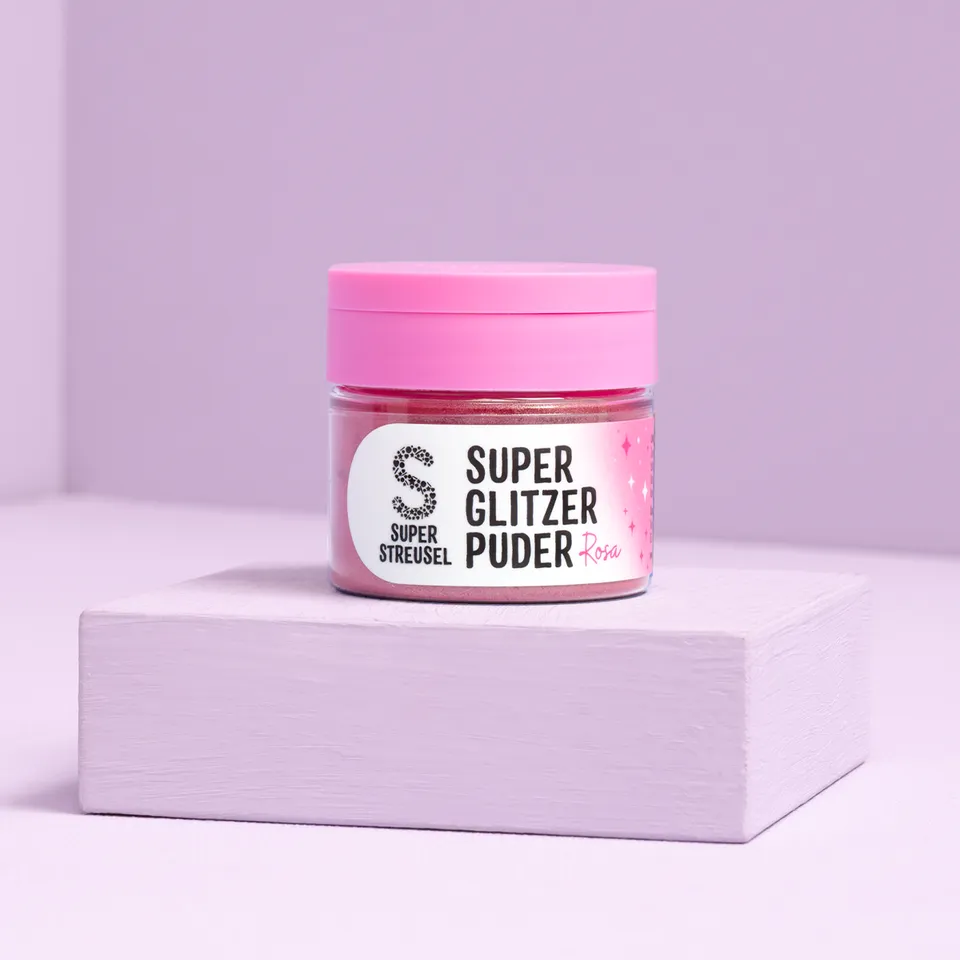 super-streusel-superglitzerpuder-rosa-essbarer-glitzer image 1